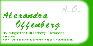 alexandra offenberg business card